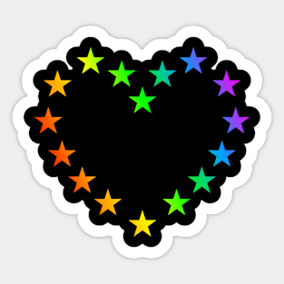 Rainbow heart Sticker